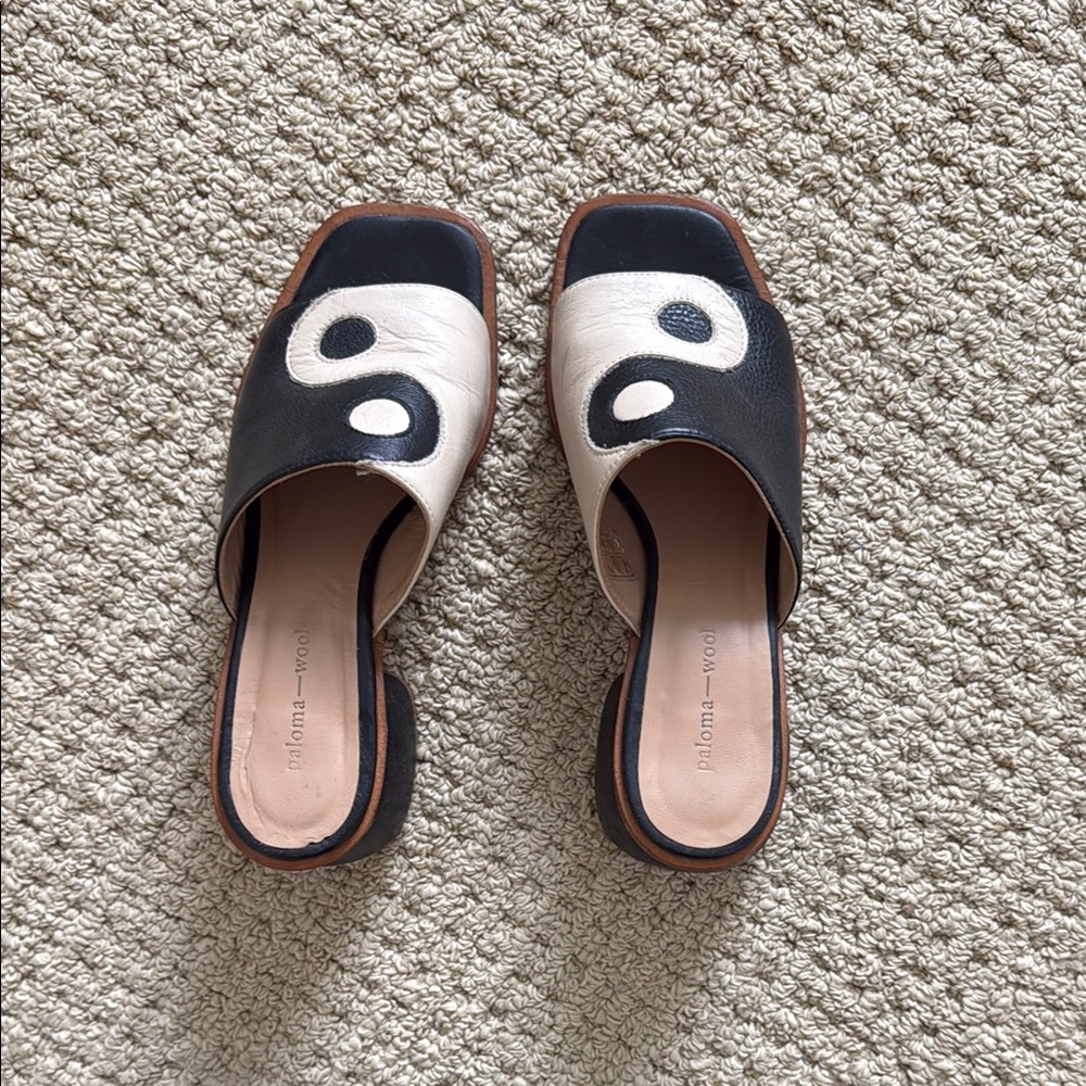 Paloma Wool Black and White Women's Sandals